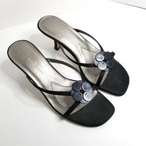 Sacha Too Black Sandal with Kitten Heel